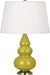 Robert Abbey - CI30X - One Light Accent Lamp - Small Triple Gourd - Citron Glazed Ceramic w/ Antique Brassed