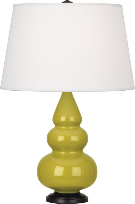 Robert Abbey - CI31X - One Light Accent Lamp - Small Triple Gourd - Citron Glazed Ceramic w/ Deep Patina Bronzeed