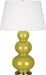 Robert Abbey - CI40X - One Light Table Lamp - Triple Gourd - Citron Glazed Ceramic w/ Antique Brassed