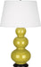 Robert Abbey - CI41X - One Light Table Lamp - Triple Gourd - Citron Glazed Ceramic w/ Deep Patina Bronzeed