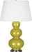 Robert Abbey - CI42X - One Light Table Lamp - Triple Gourd - Citron Glazed Ceramic w/ Antique Silvered