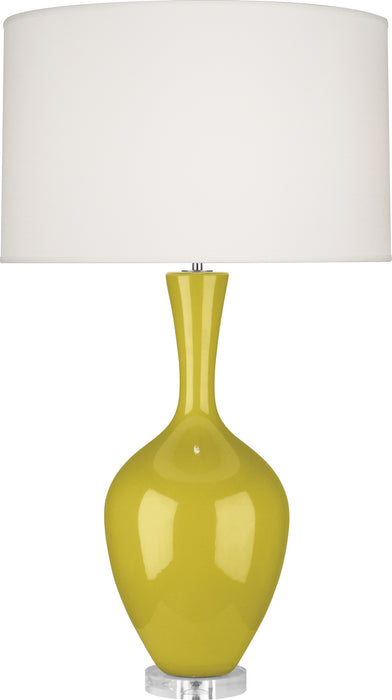 Robert Abbey - CI980 - One Light Table Lamp - Audrey - Citron Glazed Ceramic