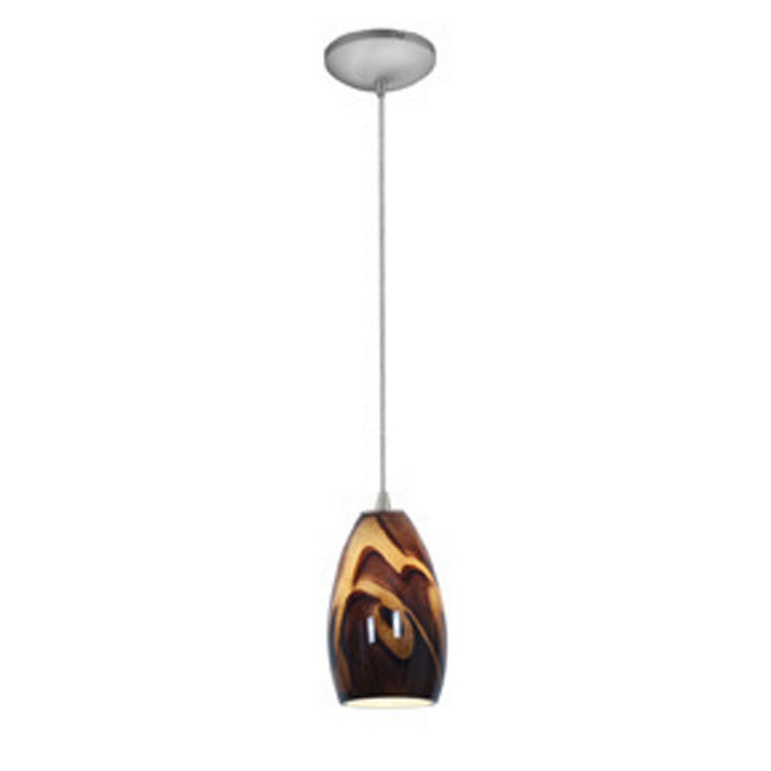 Access - 28012-1C-BS/ICA - One Light Pendant - Champagne - Brushed Steel