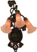 Meyda Tiffany - 11246 - Three Light Wall Sconce - Pink Pond Lily - Mahogany Bronze