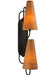 Meyda Tiffany - 114678 - Two Light Wall Sconce - Clef - Rust