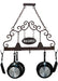 Meyda Tiffany - 115648 - Two Light Pot Rack - Bon Appetit - Rust,Custom