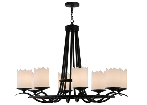 Meyda Tiffany - 115671 - Eight Light Chandelier - Octavia - Blackwash/White Acrylic
