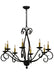 Meyda Tiffany - 115923 - Eight Light Chandelier - Sienna - Blackwash