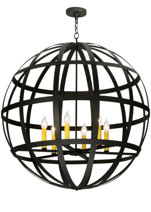Meyda Tiffany - 122886 - Six Light Pendant - Atlas - Wrought Iron