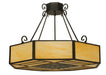 Meyda Tiffany - 123527 - Four Light Semi-Flushmount - Lakeside - Timeless Bronze