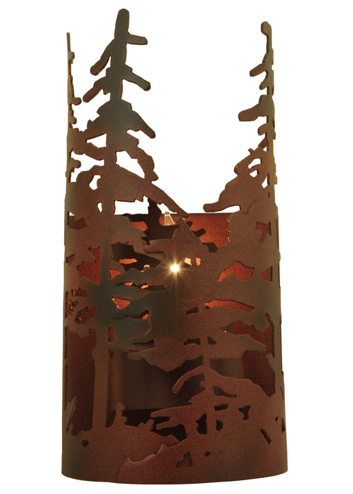 Meyda Tiffany - 117371 - One Light Wall Sconce - Tall Pines - Red Rust,Custom,Wrought Iron