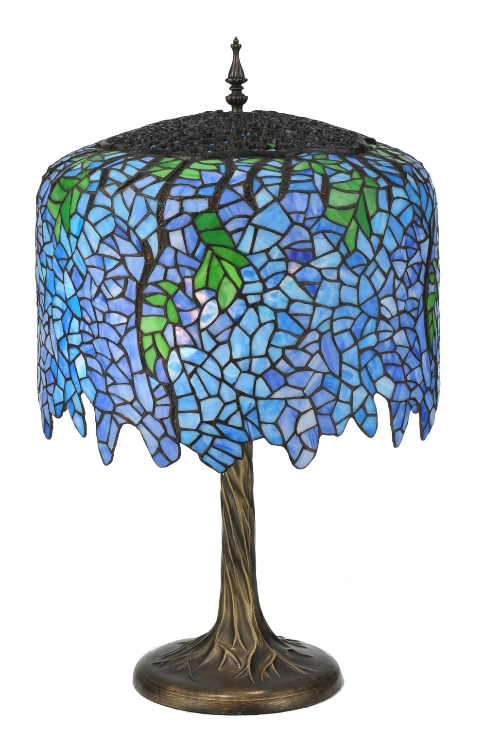 Meyda Tiffany - 118689 - Three Light Table Lamp - Tiffany Wisteria