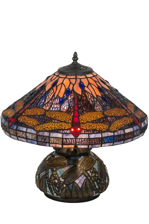 Meyda Tiffany - 118749 - Two Light Table Lamp - Tiffany Hanginghead Dragonfly - Mahogany Bronze