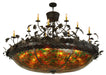 Meyda Tiffany - 119540 - Four Light Chandelier - Greenbriar Oak - Oil Rubbed Bronze