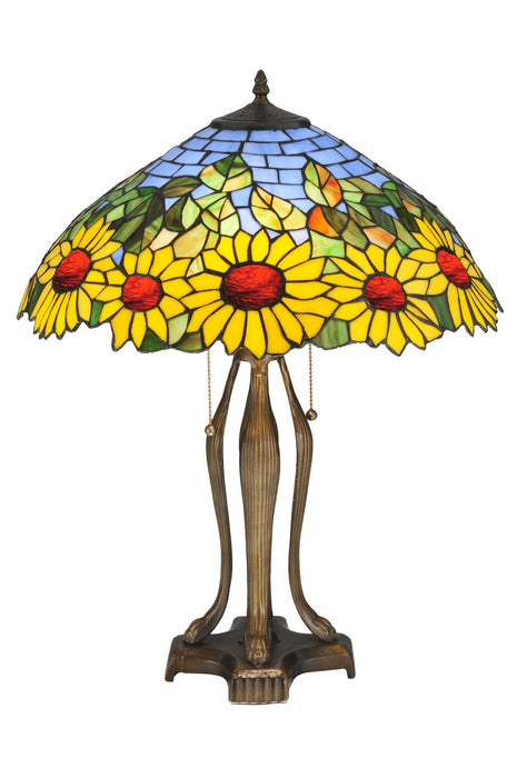 Meyda Tiffany - 119682 - Two Light Table Lamp - Wild Sunflower - Custom