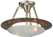 Meyda Tiffany - 124461 - Two Light Semi-Flushmount - Metro - Nickel,Transparent Copper