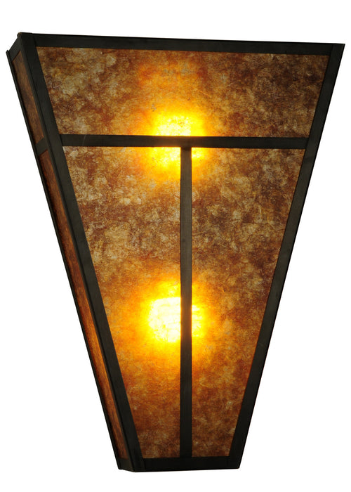 Meyda Tiffany - 124631 - Two Light Wall Sconce - T`` Mission`` - Craftsman Brown