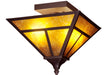 Meyda Tiffany - 124635 - Two Light Flushmount - T`` Mission`` - Ha Burgundy