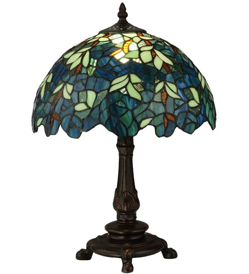 Meyda Tiffany - 124813 - One Light Accent Lamp - Nightfall Wisteria - Mahogany Bronze