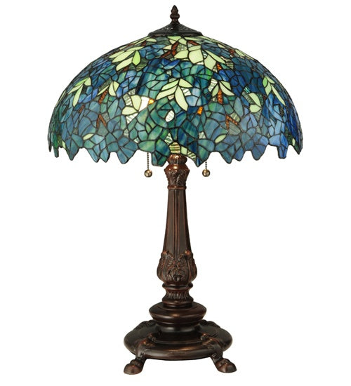 Meyda Tiffany - 124815 - Two Light Table Lamp - Nightfall Wisteria - Timeless Bronze