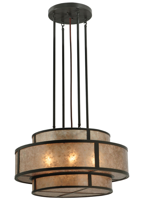 Meyda Tiffany - 125657 - Six Light Pendant - Andreas Ii - Timeless Bronze