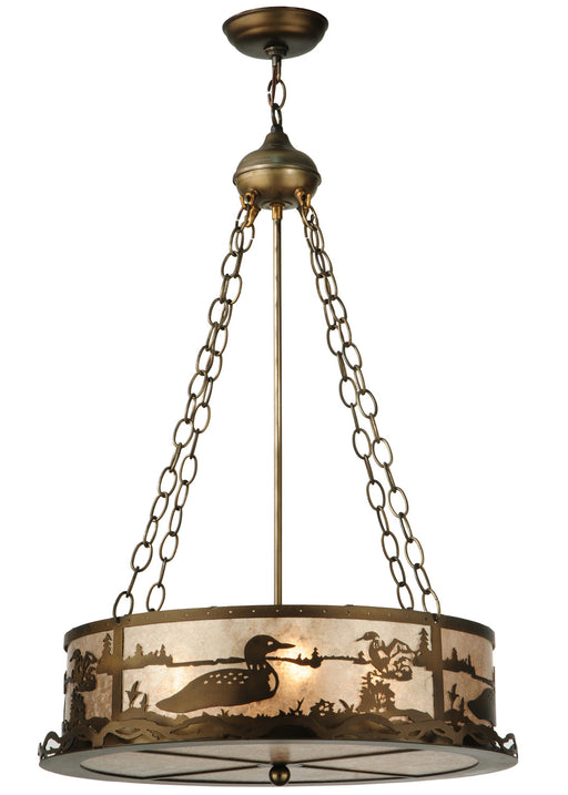 Meyda Tiffany - 126145 - Four Light Inverted Pendant - Loon - Antique Copper