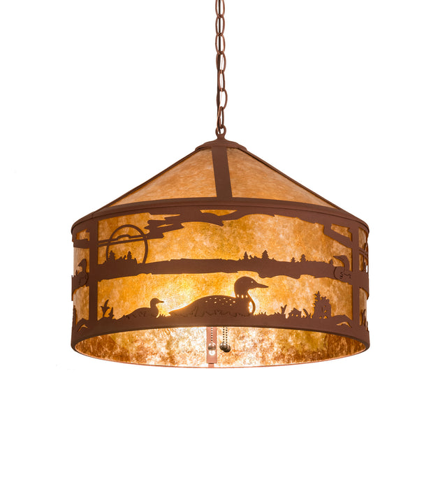 Meyda Tiffany - 126670 - Three Light Pendant - Loon - Red Rust