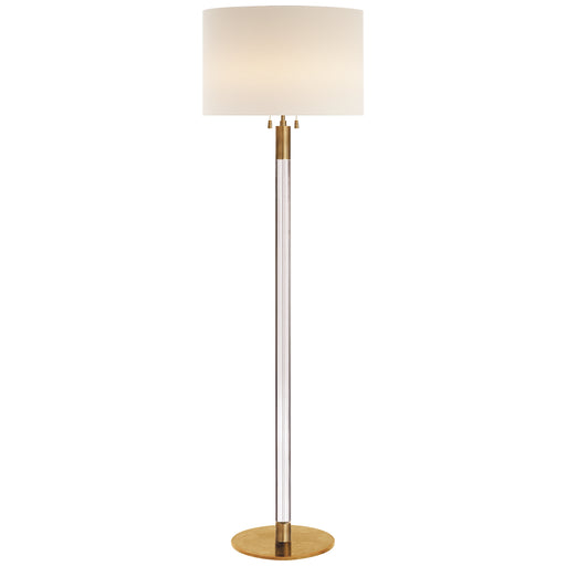 Visual Comfort - ARN 1005HAB/CG-L - Two Light Floor Lamp - Riga - Hand-Rubbed Antique Brass with Crystal