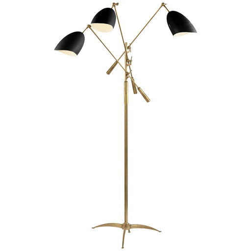 Visual Comfort - ARN 1009HAB-BLK - Three Light Floor Lamp - Sommerard - Hand-Rubbed Antique Brass and Black