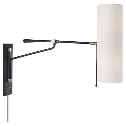 Visual Comfort - ARN 2002BLK-L - Two Light Wall Sconce - Frankfort - Black and Brass