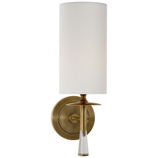 Visual Comfort - ARN 2018HAB/CG-L - One Light Wall Sconce - drunmore - Hand-Rubbed Antique Brass with Crystal