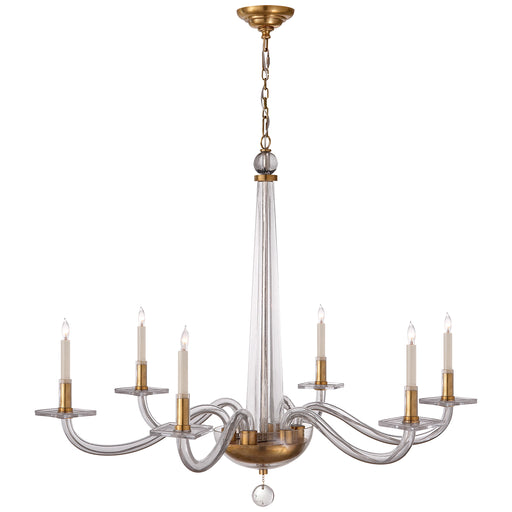 Visual Comfort - CHC 1141AB - Six Light Chandelier - robinson2 - Antique Brass and Clear Glass