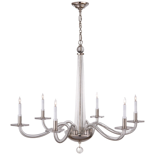 Visual Comfort - CHC 1141PN - Six Light Chandelier - robinson2 - Polished Nickel and Clear Glass