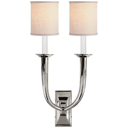 Visual Comfort - S 2021PN-L - Two Light Wall Sconce - French Deco Horn - Polished Nickel