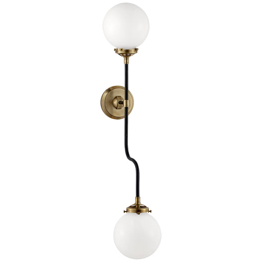 Visual Comfort - S 2022HAB-WG - Two Light Wall Sconce - bistro - Hand-Rubbed Antique Brass