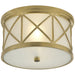 Visual Comfort - SK 4010HAB-FG - Two Light Flush Mount - Montpelier - Hand-Rubbed Antique Brass