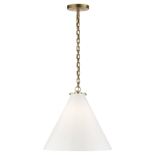 Visual Comfort - TOB 5226HAB/G6-WG - One Light Pendant - Katie6 - Hand-Rubbed Antique Brass