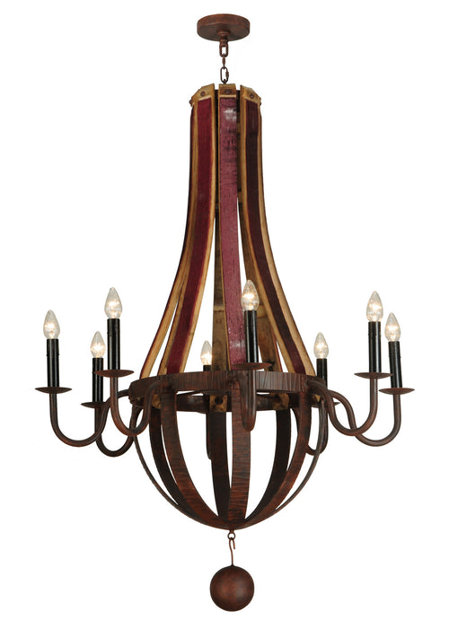 Meyda Tiffany - 127589 - Eight Light Chandelier - Barrel Stave - Rust,Custom