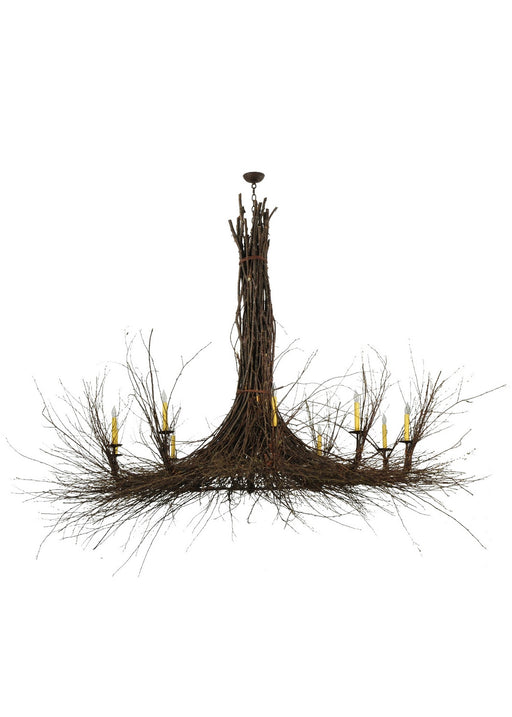 Meyda Tiffany - 128154 - Ten Light Chandelier - Twigs - Natural Wood