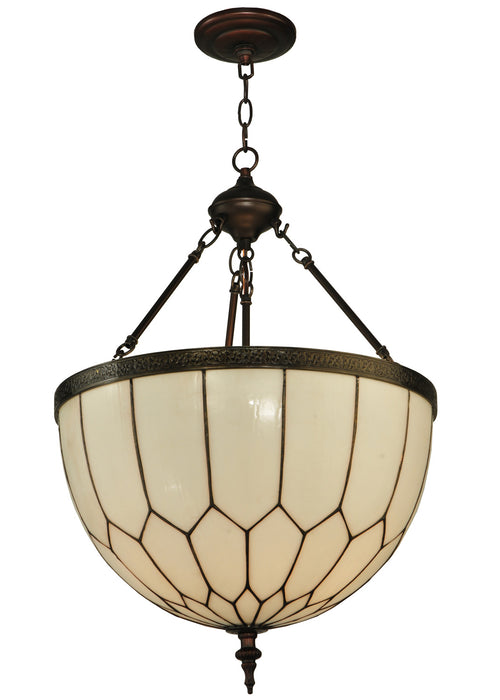 Meyda Tiffany - 128612 - Three Light Inverted Pendant - Vincent - Craftsman Brown