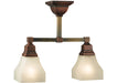 Meyda Tiffany - 129083 - Two Light Semi-Flushmount - Bungalow - Burnished Copper