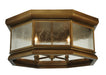 Meyda Tiffany - 129760 - Four Light Flushmount - Manchester - Antique Copper,Burnished Copper