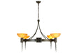 Meyda Tiffany - 130163 - Four Light Chandelier - Kuberic - Timeless Bronze