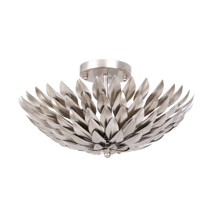 Crystorama - 505-SA - Four Light Ceiling Mount - Broche - Antique Silver