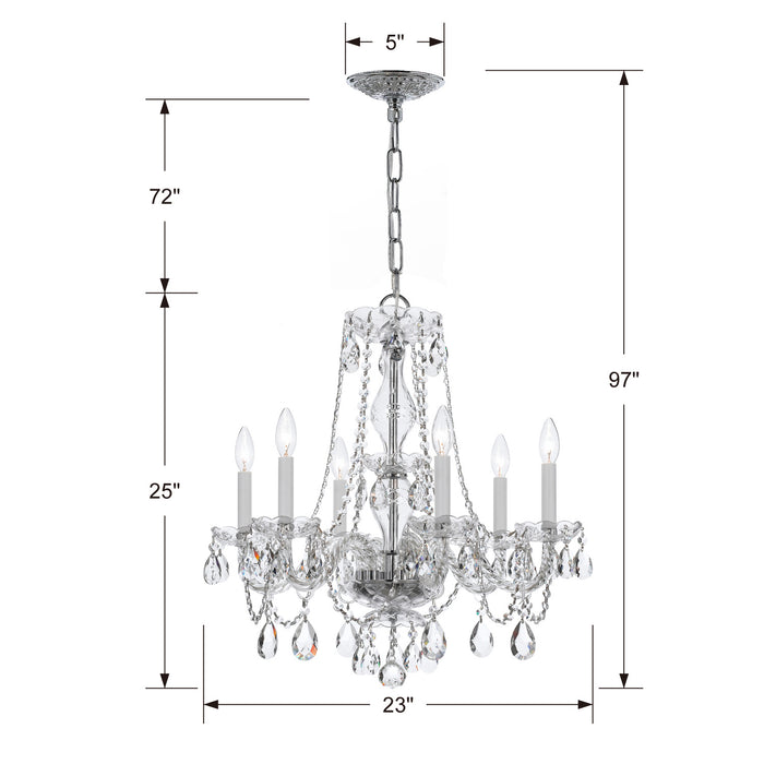 Six Light Chandelier-Mid. Chandeliers-Crystorama-Lighting Design Store