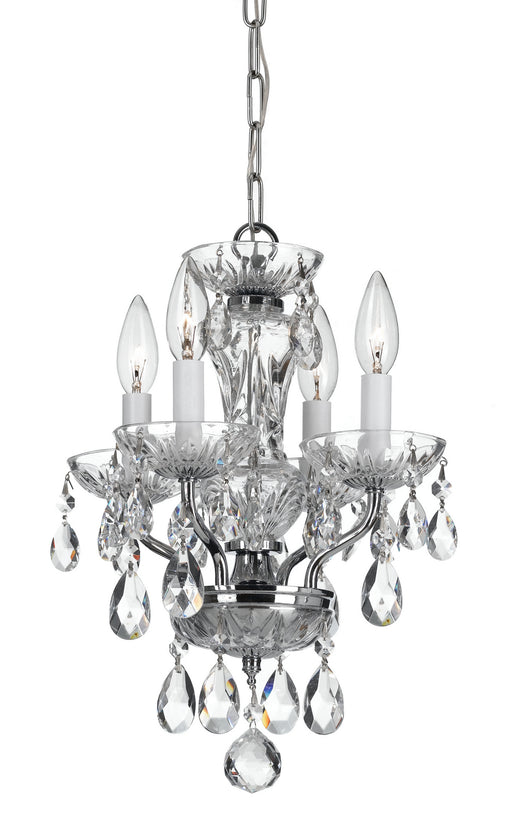 Crystorama - 5534-CH-CL-MWP - Four Light Mini Chandelier - Traditional Crystal - Polished Chrome