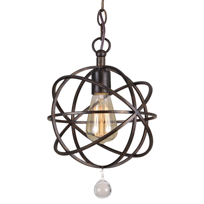 Crystorama - 9220-EB - One Light Pendant - Solaris - English Bronze