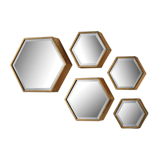 Elk Home - 138-170/S5 - Mirror - Hexagonal - Soft Gold