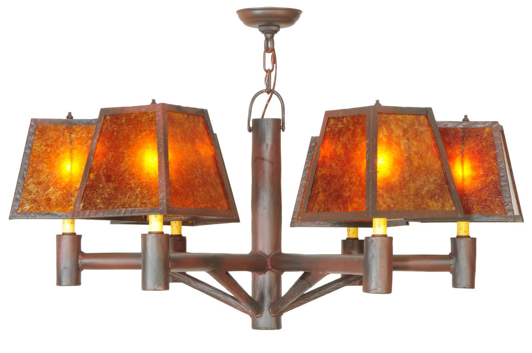 Meyda Tiffany - 130500 - Six Light Chandelier - Rocky Mountain - Red Rust,Wrought Iron