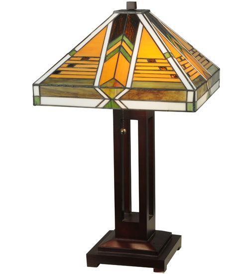 Meyda Tiffany - 130749 - Table Lamp - Abilene - Natural Wood